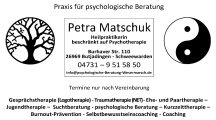Logo Heilpraktikerin - beschränkt auf das Gebiet der Psychotherapie - Petra Matschuk