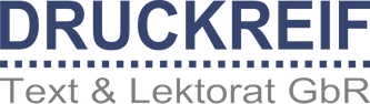 Logo Druckreif Text & Lektorat GbR